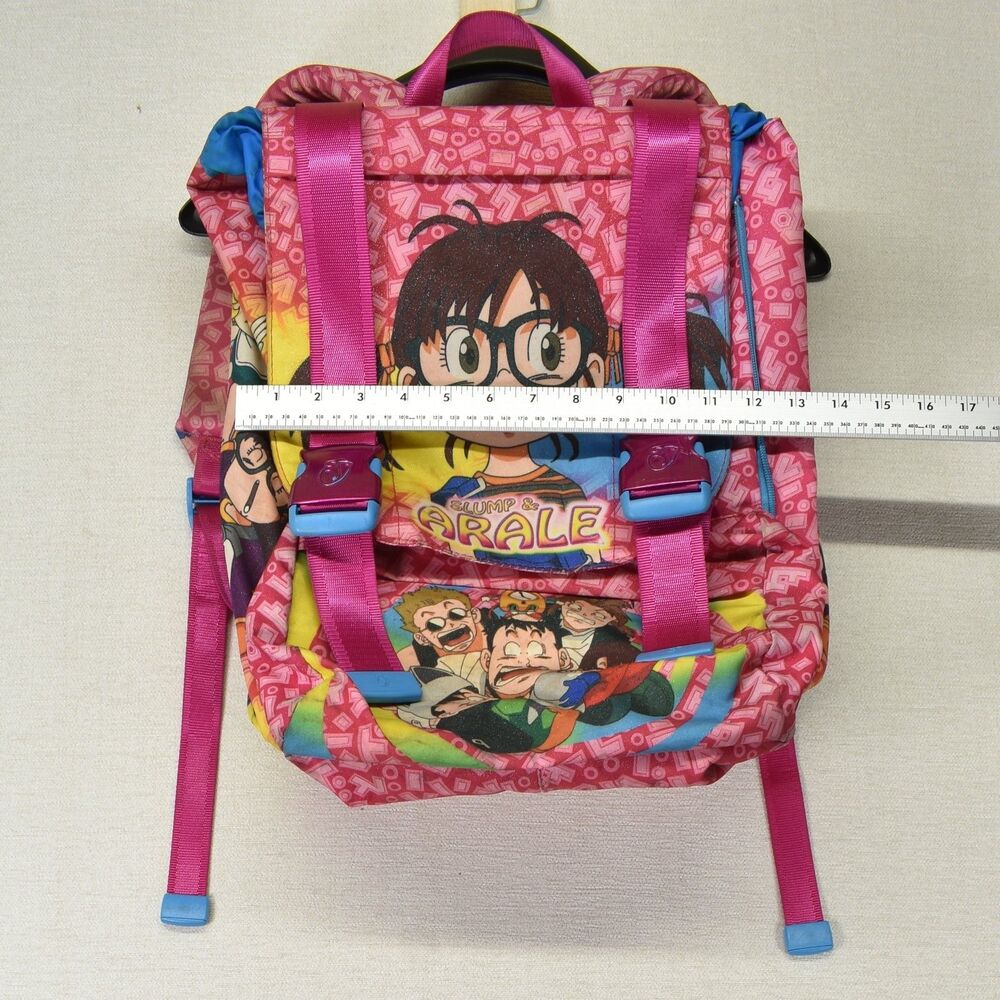 Vintage Dr Slump Arale Backpack Akira Made In Italy Pink Anime Manga School Bag View 3